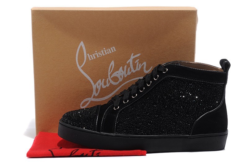 basket louboutin femme strass